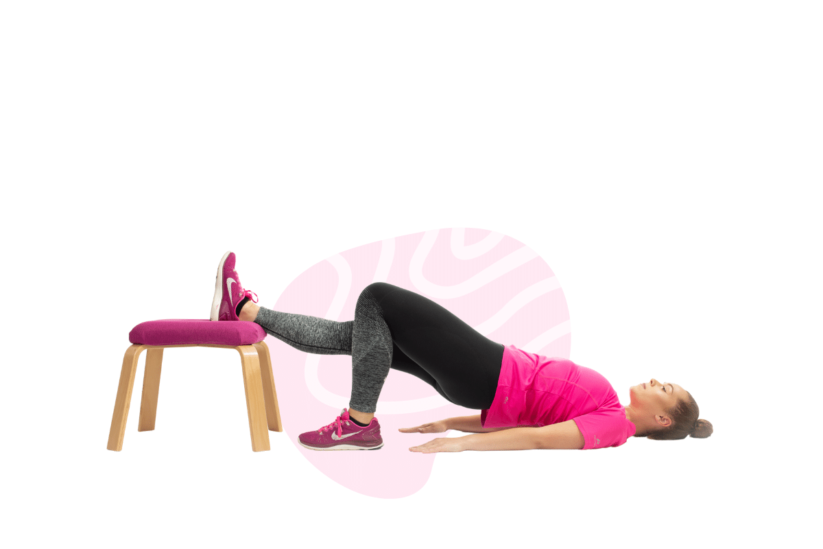 One leg bridge - hips lift